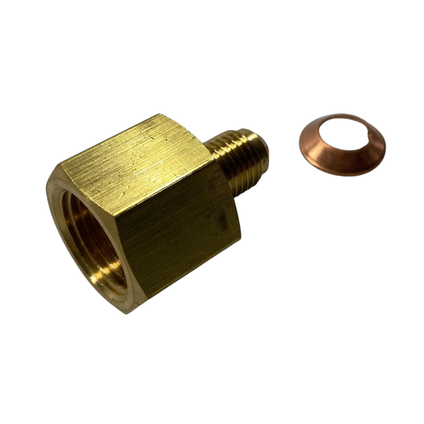 Nippelmtrik med reduktion, 1/4" M - 1/2" F