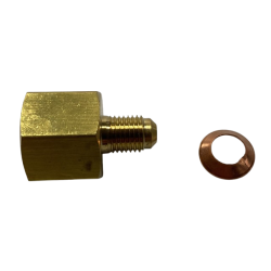 Nippelmtrik med reduktion, 1/4" M - 1/2" F