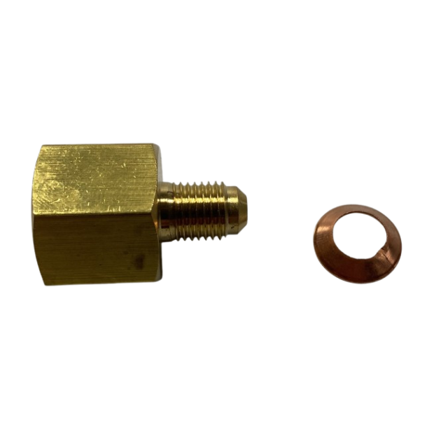 Nippelmtrik med reduktion, 1/4" M - 1/2" F