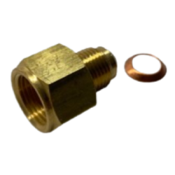 Nippelm&oslash;trik med reduktion, 3/8" M - 1/2" F