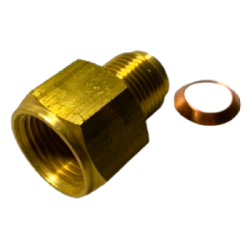 Nippelmtrik med reduktion, 1/2" M - 5/8" F 27mm