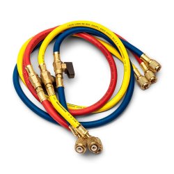 Fyldeslangest, 3p, R410A, R32, m. kugleventil, 0,9 m, 5MV (Glder s lnge lager haves)