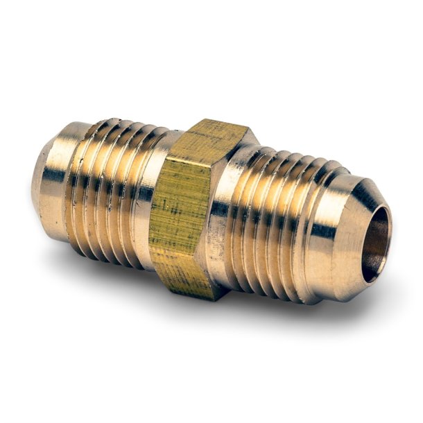Adapter, lige, 3/8"-3/8", nipler til krave