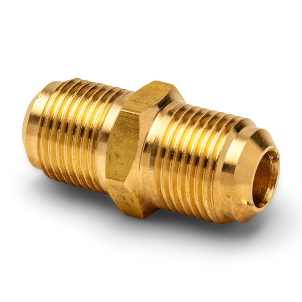 Adapter, lige, 1/2"-1/2", nipler til krave