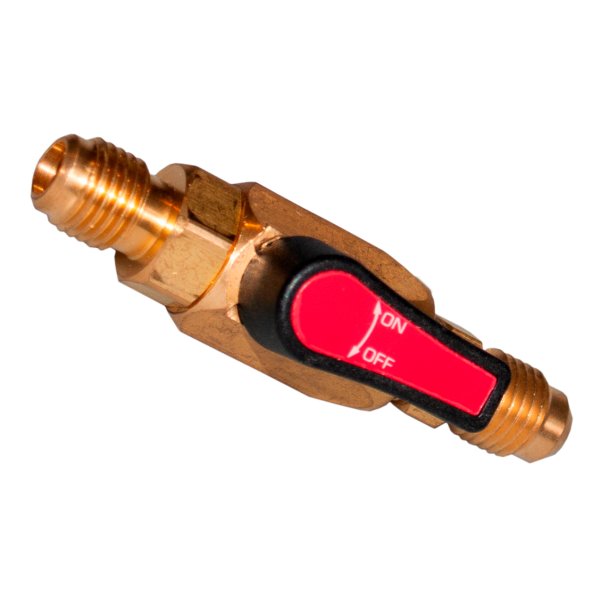 Kugleventil, 1/4"M - 1/4"M, lige - lige, rd