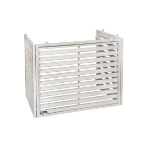 Forhjer til hus til udedel, hvid, pulverlakeret stl, 770 x 950 x 460 mm