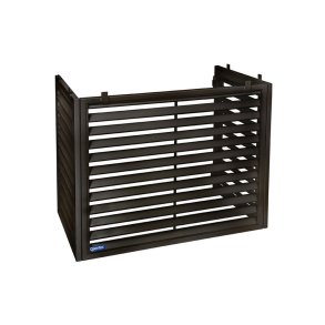 Forhjer til hus til udedel, sort, pulverlakeret stl, 770 x 950 x 460 mm