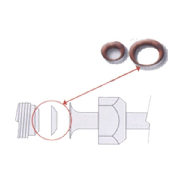 Kobberpakning, konisk 3/8"