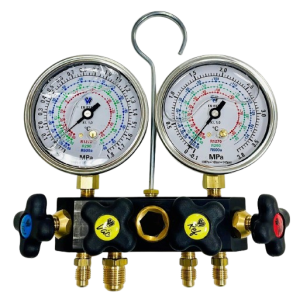 Analog 4-vejs manometer manifold til R290 samt R600a og R1270