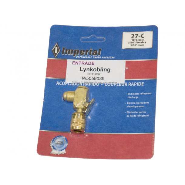 Lynkobling 5/16", 90�