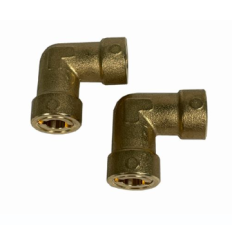Adapter 2 stk 90� loddefrie samlinger til k&oslash;leanl&aelig;g 3/8" x 3/8" op til 52bar