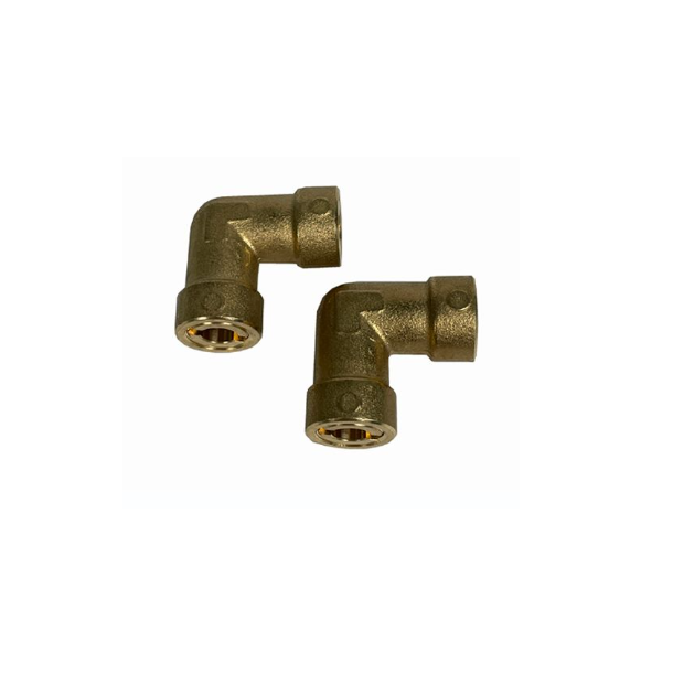 Adapter 2 stk 90� loddefrie samlinger til k&oslash;leanl&aelig;g 3/8" x 3/8" op til 52bar