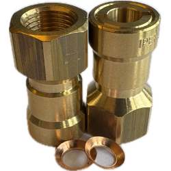 Adapter kravetilslutning med loddefri samling 2 stk.  5/8" op til 52bar