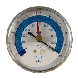 Vakuummeter 80 med 1/8" NPT tilslutning, bagp instrument