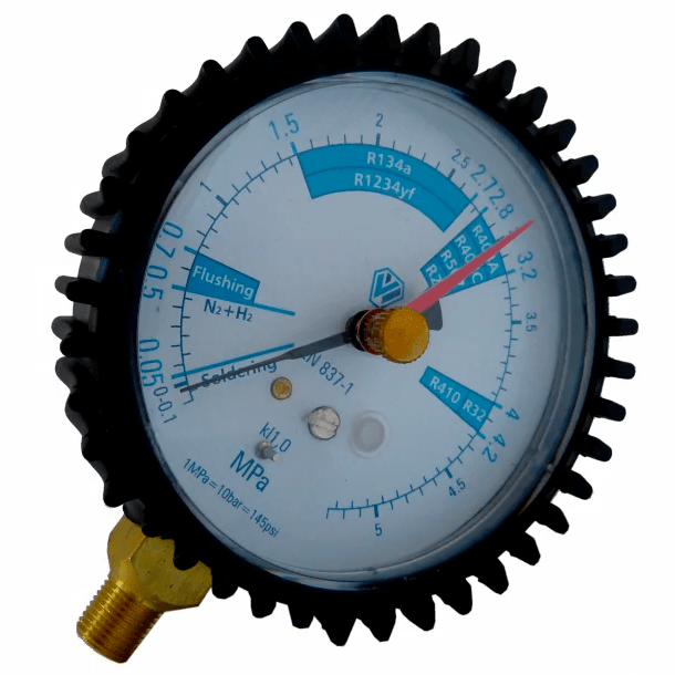 Nitrogenmanometer, cl. 1, m sektorindeling, slbeviser
