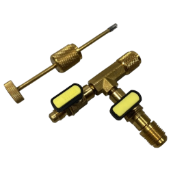 Serviceventil vrktj 5/16", med 3/8" + 1/4" SAE tilslutning