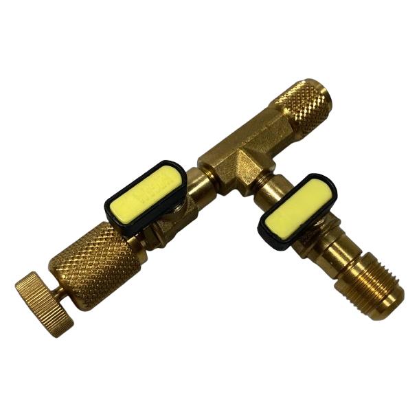 Serviceventil vrktj 5/16", med 3/8" + 1/4" SAE tilslutning