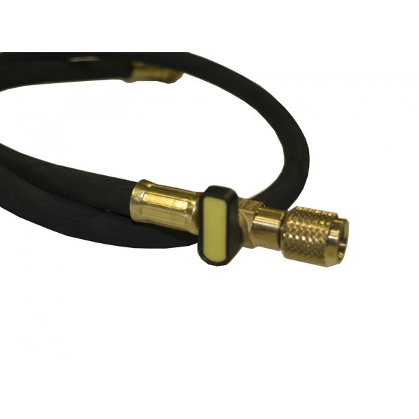 Fyldeslange, HD, med CV-ventil, 1/4"-1/4", gul, 1,5 m