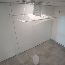 Opsamlingsenhed i klar plast u/spand til loftkassette