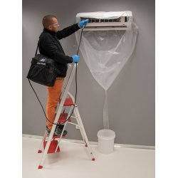 Opsamlingsenhed i klar plast uden spand til indedel