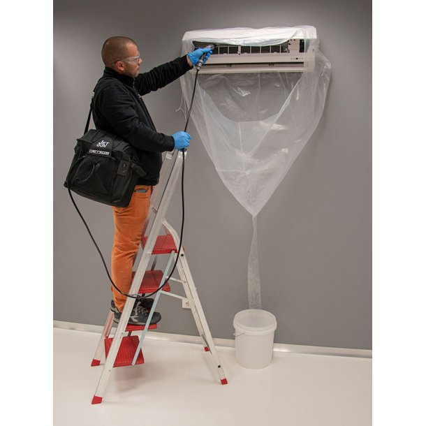 Opsamlingsenhed i klar plast uden spand til indedel