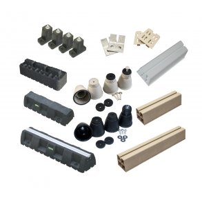 Montageblokke & fødder - til opstilling på flise/jord, terrasse eller fladt tag